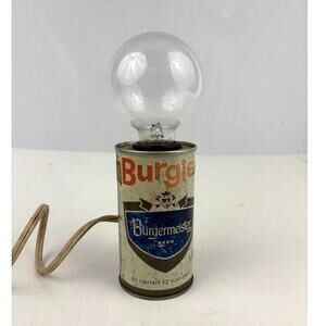 Vintage Burgie Burgermeister Beer Man‎ Cave Antique Collector Lamp WORKS 8.5"
